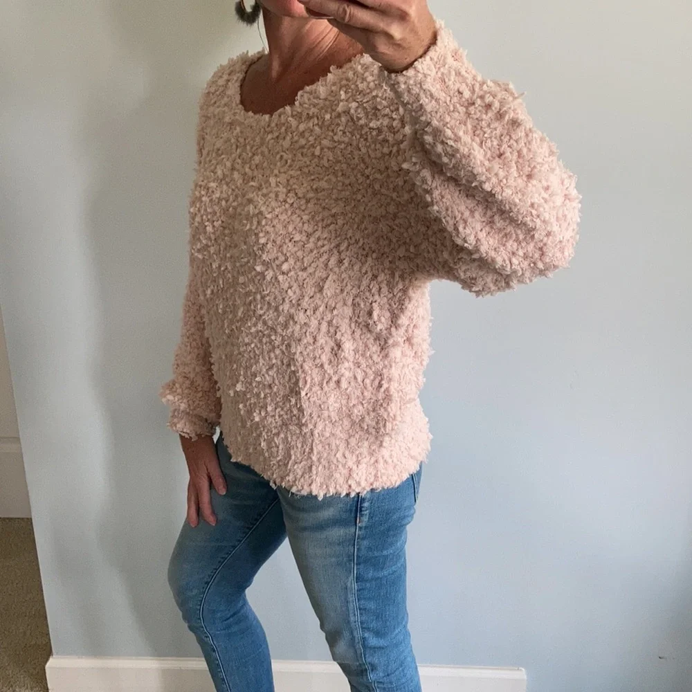 Blush, Fuzzy Knit Sweater - Picture 4 of 8